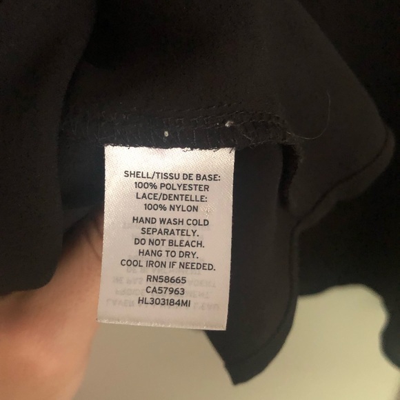 Trouve Sheer Top with Lace Arms - Picture 4 of 5